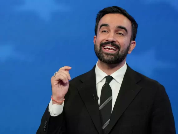 Democratic candidate Zohran Mamdani speaks during a mayoral debate, Thursday, Oct. 16, 2025, in New York (AP / Angelina Katsanis)